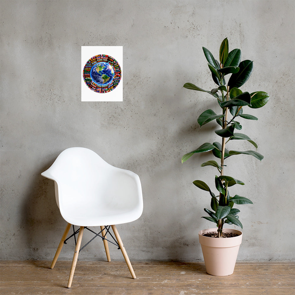 Póster ONE WORLD • ONE TEAM 30×40 – imagen 3
