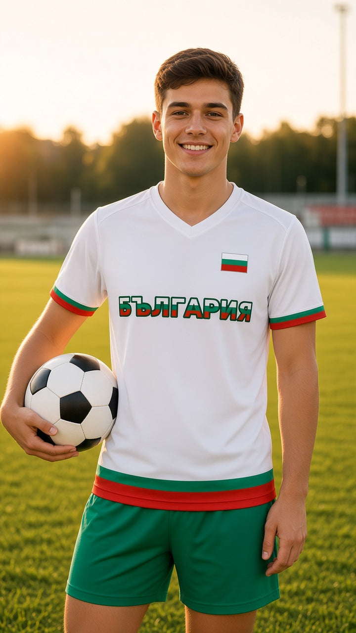 Унисекс – бяла фанелка България / Unisex Kit Bulgaria