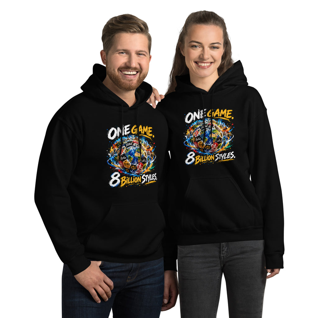 Unisex φούτερ με κουκούλα ONE GAME. 8 BILLION STYLES. – σε μαύρο, σε ζευγάρι