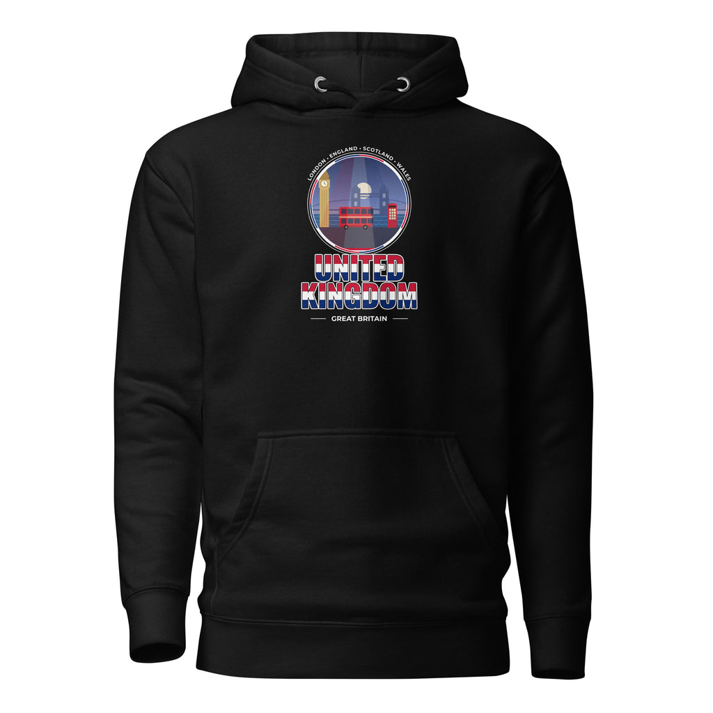 UNITED KINGDOM Hoodie – London, Highlands & Coast, front view