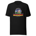 T-Shirt DEUTSCHLAND – Berlin, Rhein & Alpen in Schwarz, Vorderseite mit Illustration in Schwarz-Rot-Gold