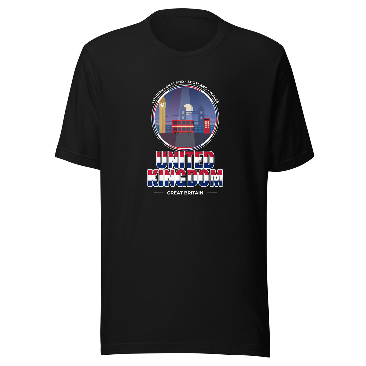 UNITED KINGDOM T-Shirt – London, Highlands & Coast, front view