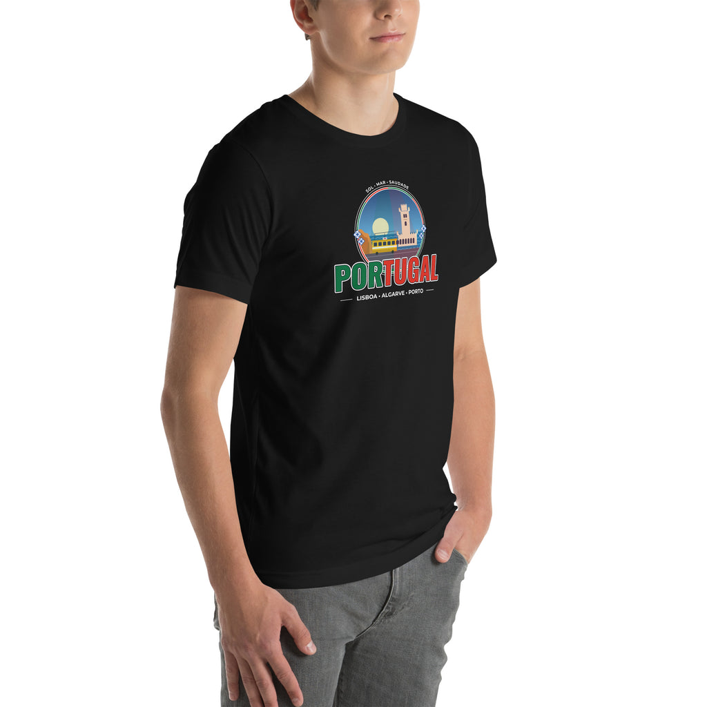 T-shirt PORTUGAL – Lisboa, Porto e Algarve, vista aproximada