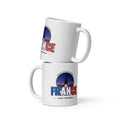 Mug FRANCE – Paris & Provence 325 ml, illustration de monuments, mer et soleil en bleu, blanc, rouge
