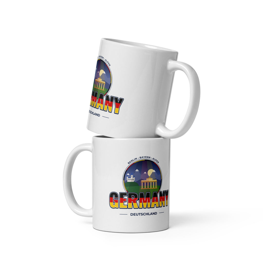 Tasse DEUTSCHLAND – Berlin, Rhein & Alpen, Vorderansicht