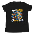 Otroška majica ONE GAME. 8 BILLION STYLES. – v črni barvi, pogled od spredaj